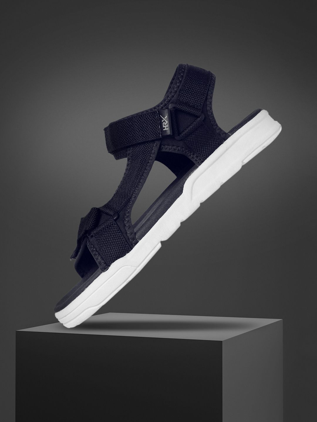 HRX by Hrithik Roshan Men Navy Blue Solid Hook & Loop Athleisure Sandal