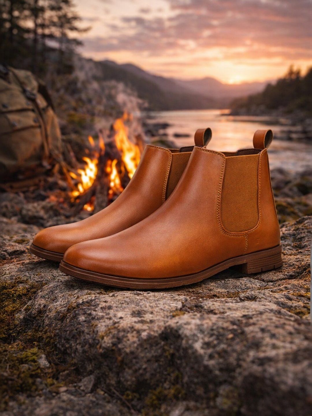 The Roadster Lifestyle Co Men Round Toe Slip-On Chelsea Boots