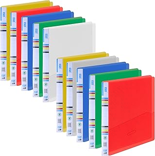 SPS Colored Report File - Set of 10 | Plastic File for A4 Documents | for Office, School & Home | Holds Up to 150 Sheets | Best for Interviews and Reports