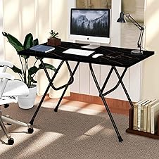 Torche Multipurpose Foldable & Portable Study Table, Computer Desk, Foldable for Office Work, Laptop Desk, 2 Seater Dining Table for Home and Office (Mirage Granite)