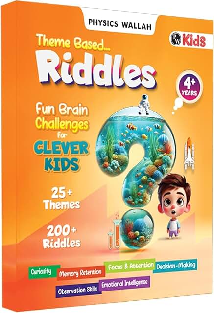 200+ Theme Based Riddle Book for Kids, Fun Learning &amp; Interactive Brain Teasing Activity Book for 5-6 Years, Birthday Gift for Children (200+ Riddle Book)